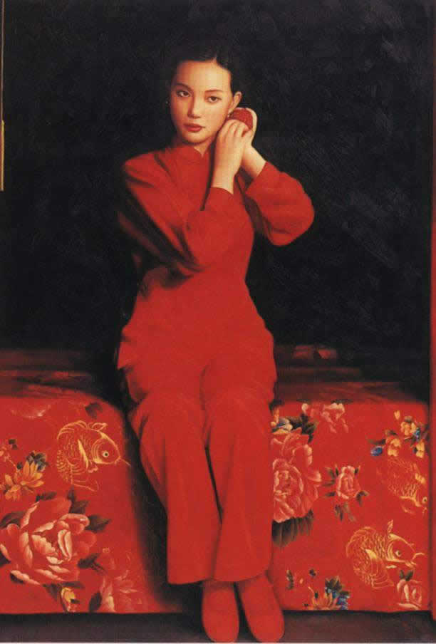 zg049cD Chinese painter Chen Yifei Oil Paintings